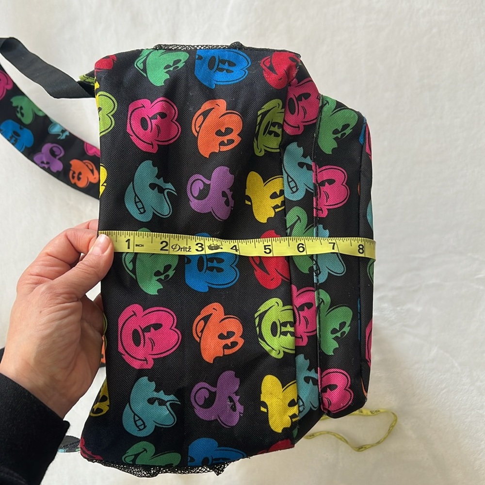 Walt Disney World black backpack w multi color Mickeys - Picture 5 of 10
